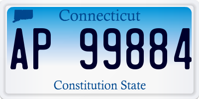 CT license plate AP99884