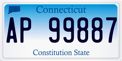 CT license plate AP99887