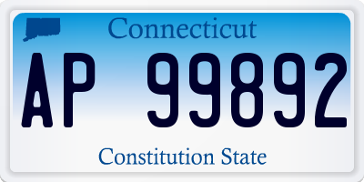 CT license plate AP99892