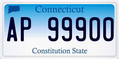 CT license plate AP99900