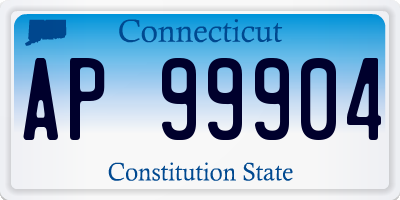 CT license plate AP99904