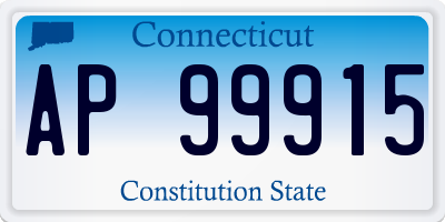 CT license plate AP99915