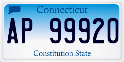 CT license plate AP99920