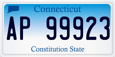 CT license plate AP99923