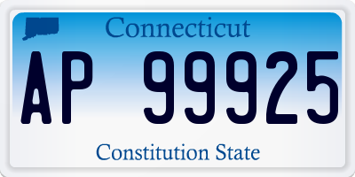 CT license plate AP99925