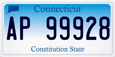 CT license plate AP99928