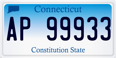 CT license plate AP99933