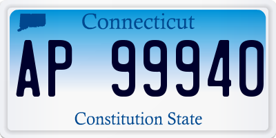 CT license plate AP99940