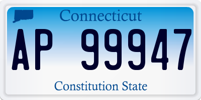 CT license plate AP99947