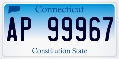 CT license plate AP99967