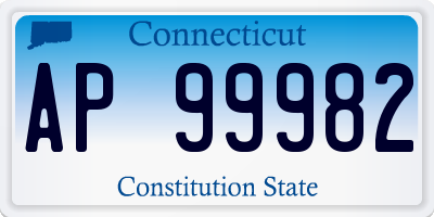 CT license plate AP99982
