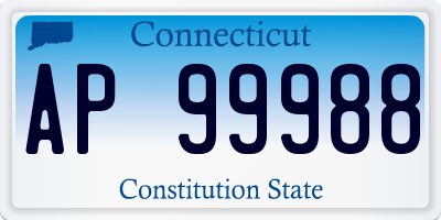 CT license plate AP99988