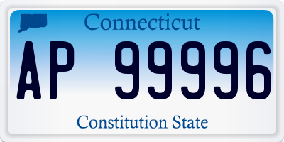 CT license plate AP99996