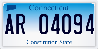 CT license plate AR04094