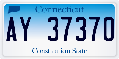 CT license plate AY37370