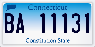 CT license plate BA11131