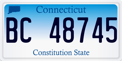 CT license plate BC48745