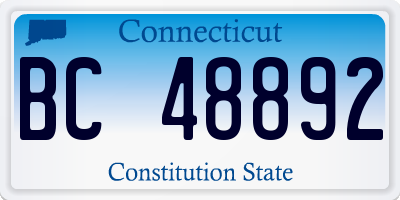 CT license plate BC48892