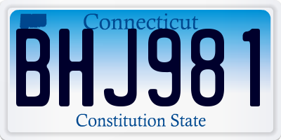 CT license plate BHJ981