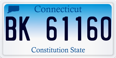 CT license plate BK61160
