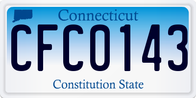 CT license plate CFC0143