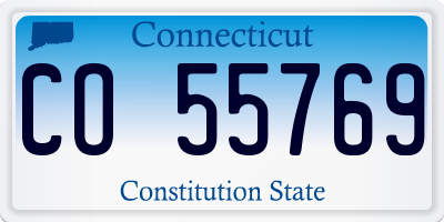 CT license plate CO55769