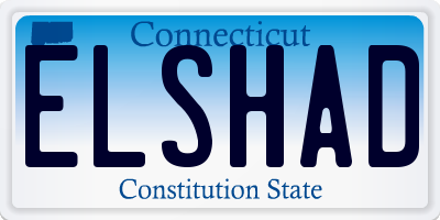 CT license plate ELSHAD