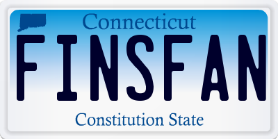 CT license plate FINSFAN