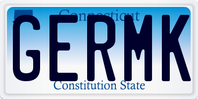 CT license plate GERMK
