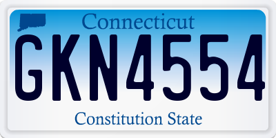 CT license plate GKN4554