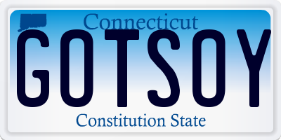 CT license plate GOTSOY