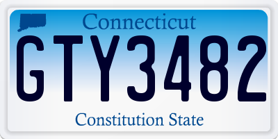CT license plate GTY3482
