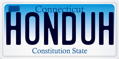 CT license plate H0NDUH