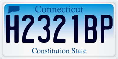 CT license plate H2321BP