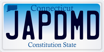 CT license plate JAPDMD