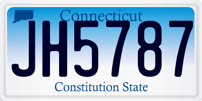 CT license plate JH5787