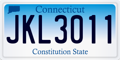 CT license plate JKL3011