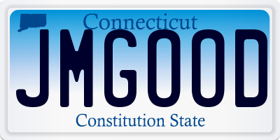 CT license plate JMGOOD