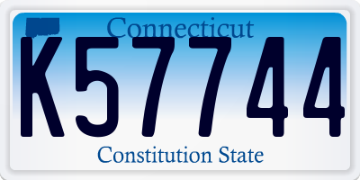 CT license plate K57744