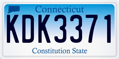 CT license plate KDK3371