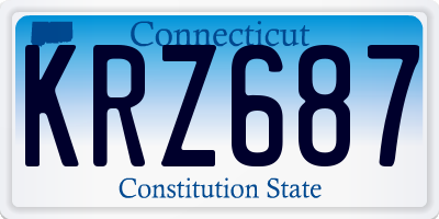 CT license plate KRZ687