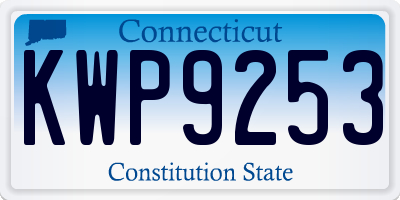 CT license plate KWP9253