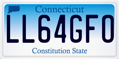 CT license plate LL64GFO