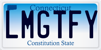 CT license plate LMGTFY