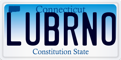 CT license plate LUBRNO