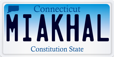 CT license plate MIAKHAL