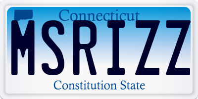 CT license plate MSRIZZ