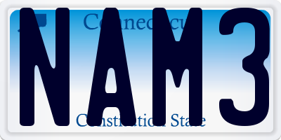 CT license plate NAM3