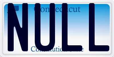 CT license plate NULL