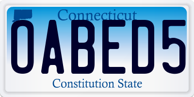 CT license plate OABED5